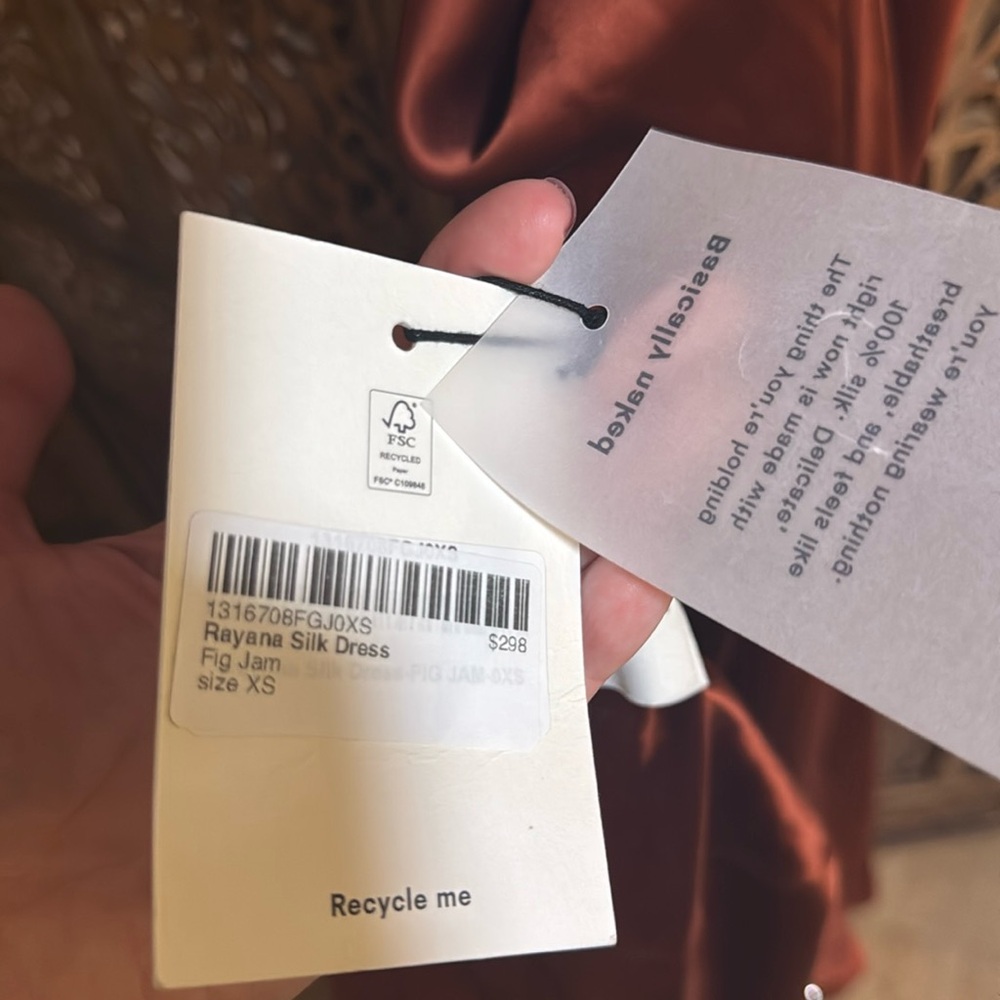 NEW NWT Reformation Rayana Silk Dress - Picture 6 of 7